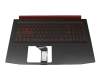 Keyboard incl. topcase US (english) black/red/black with backlight (Nvidia 1060) original suitable for Acer Predator Helios 300 (PH315-51)