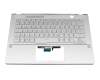 0KNR0-2617GE00 original Asus keyboard incl. topcase DE (german) silver/silver with backlight
