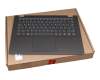 Keyboard incl. topcase DE (german) grey/grey with backlight original suitable for Lenovo Yoga 530-14ARR (81H9000U)