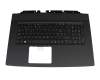 Keyboard incl. topcase SF (swiss-french) black/black with backlight original suitable for Acer Aspire V 17 Nitro (VN7-792G)