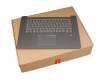 Keyboard incl. topcase DE (german) grey/grey with backlight original suitable for Lenovo IdeaPad 530S-15IKB (81EV)