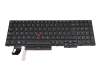 Keyboard DE (german) black/black with backlight and mouse-stick original suitable for Lenovo ThinkPad P15s Gen 2 (20W6/20W7)