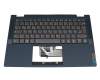 5CB1C66543 original Lenovo keyboard incl. topcase DE (german) dark grey/blue with backlight blue