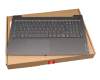 Keyboard incl. topcase DE (german) grey/grey with backlight original suitable for Lenovo IdeaPad 5-15ALC05 (82LN)