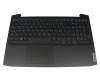 Keyboard incl. topcase DE (german) black/black with backlight original suitable for Lenovo IdeaPad Gaming 3-15ARH05 (82EY)