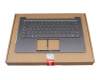 Keyboard incl. topcase DE (german) grey/grey with backlight original suitable for Lenovo Yoga Slim 7-14ARE05 (82A2)