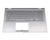 Keyboard incl. topcase DE (german) silver/silver with backlight original suitable for Asus ZenBook Flip 15 UX562FA