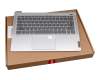 Keyboard incl. topcase DE (german) grey/silver with backlight original suitable for Lenovo IdeaPad 5 Pro-14ACN6 (82L7)