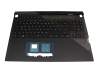 Keyboard incl. topcase DE (german) black/black with backlight original suitable for Asus ROG Strix Scar 17 G733QS