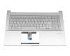 Keyboard incl. topcase DE (german) silver/silver with backlight original suitable for Asus VivoBook 15 X521FL