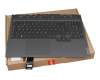 Keyboard incl. topcase DE (german) black/grey with backlight original suitable for Lenovo Legion 5-15ARH05H (82B1)