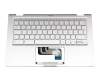 Keyboard incl. topcase DE (german) silver/silver with backlight original suitable for Asus Chromebook Flip C434TA