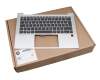 Keyboard incl. topcase DE (german) black/silver with backlight original suitable for HP ProBook 430 G8