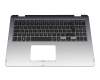Keyboard incl. topcase DE (german) black/grey with backlight original suitable for Asus VivoBook Flip 15 TP510UA