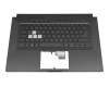 Keyboard incl. topcase DE (german) black/black with backlight original suitable for Asus TUF Dash F15 FX516PM