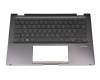 Keyboard incl. topcase DE (german) grey/grey with backlight (Gun Metal Grey) original suitable for Asus ZenBook Flip 14 UX463FL