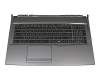 Keyboard incl. topcase FR (french) black/anthracite original suitable for MSI Alpha 17 A4DE