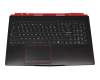 Keyboard incl. topcase FR (french) black/black with backlight original suitable for MSI GE63VR 7RF (MS-16P1)