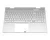 Keyboard incl. topcase DE (german) silver/silver with backlight (UMA) original suitable for HP Envy x360 15-ed1000