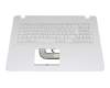 Keyboard incl. topcase DE (german) white/white original suitable for Asus VivoBook F705UA