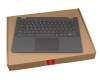 Keyboard incl. topcase DE (german) grey/gold original suitable for Lenovo IdeaPad Flex 5 CB-13IML05 (82B8)