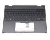Keyboard incl. topcase DE (german) black/black with backlight original suitable for Asus ZenBook Flip 13 UX363JA