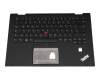 Keyboard incl. topcase DE (german) black/black with backlight and mouse-stick original suitable for Lenovo ThinkPad X1 Yoga Gen 2 (20JD0051GE)