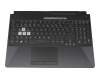 Keyboard DE (german) black/transparent with backlight original suitable for Asus TUF Gaming A15 FA506QR