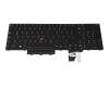 Keyboard DE (german) black/black matte with backlight and mouse-stick original suitable for Lenovo ThinkPad T15g Gen 2 (20YS/20YT)