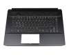 6B.Q50N1.009 original Acer keyboard incl. topcase DE (german) black/transparent/black with backlight
