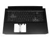 Keyboard incl. topcase UA (ukrainian) black/white/black with backlight original suitable for Acer Nitro 5 (AN517-54)