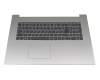 Keyboard incl. topcase FR (french) grey/silver with backlight (Platinum Grey) original suitable for Lenovo IdeaPad 330-17IKB (81DK)