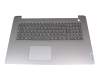 Keyboard incl. topcase DE (german) grey/grey original suitable for Lenovo IdeaPad 3-17ITL6 (82H9)
