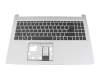 Keyboard incl. topcase DE (german) black/silver original suitable for Acer Aspire 5 (A515-55G)