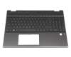 Keyboard incl. topcase CH (swiss) black/black with backlight original suitable for HP Pavilion x360 15-dq0000