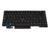 Keyboard SP (spanish) black/black with mouse-stick original suitable for Lenovo ThinkPad P14s Gen 2 (21A0/21A1)