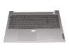 5CB1C87528 original Lenovo keyboard incl. topcase DE (german) silver/grey with backlight