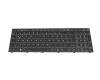 Keyboard DE (german) black/white/black with backlight original suitable for Clevo NJ5x