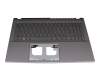 Keyboard incl. topcase DE (german) grey/grey with backlight original suitable for Acer Aspire 5 (A515-57G)