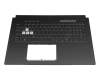 Keyboard incl. topcase DE (german) black/transparent/grey with backlight original suitable for Asus TUF Gaming F17 FX707ZM