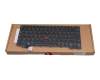 Keyboard DE (german) grey/black with backlight and mouse-stick original suitable for Lenovo ThinkPad P14s Gen 4 (21HF/21HG)