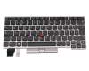 Keyboard DE (german) black/grey with mouse-stick original suitable for Lenovo ThinkPad L13 Yoga Gen 2 (21AD/21AE)