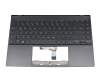 90NB0TJ1-R30GE0 original Asus keyboard incl. topcase DE (german) grey/grey with backlight