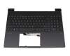 Keyboard incl. topcase DE (german) black/grey with backlight original suitable for HP Victus 15-fa1000