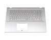 Keyboard incl. topcase DE (german) silver/silver original suitable for Asus VivoBook 17 R754EA