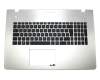 Alternative for 14005-0051000 original Asus keyboard incl. topcase DE (german) black/silver with backlight