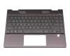 1042622 20210624N original HP keyboard incl. topcase DE (german) grey/grey with backlight