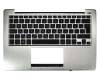 13GNFQ1AM071-1 original Asus keyboard incl. topcase GR (greek) black/silver