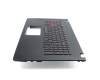 13N1-0XA0101 original Asus keyboard incl. topcase DE (german) black/black with backlight red