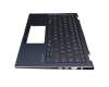 13N1-68A0P01 original Asus keyboard incl. topcase DE (german) black/blue with backlight